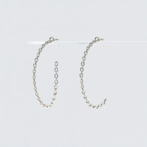 boucle d oreille chaine argent