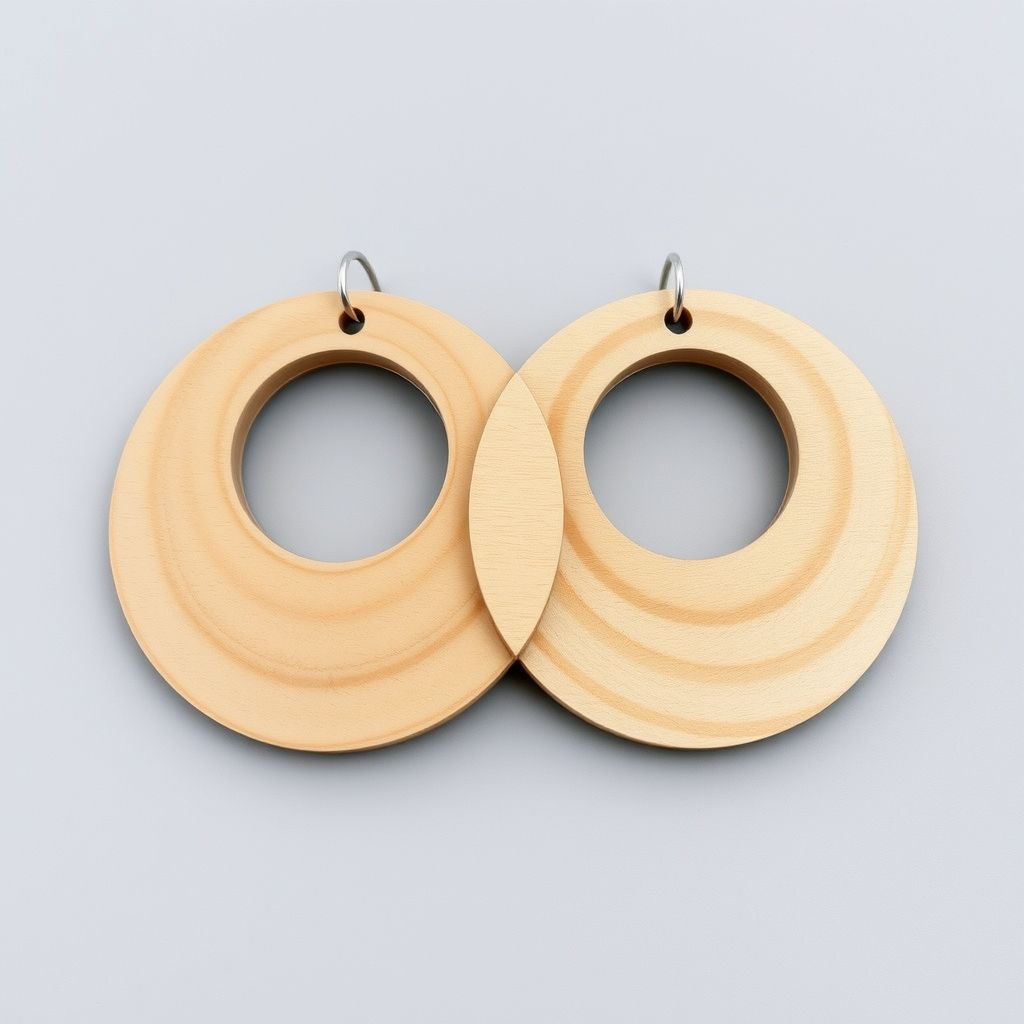 boucle d oreilles bois