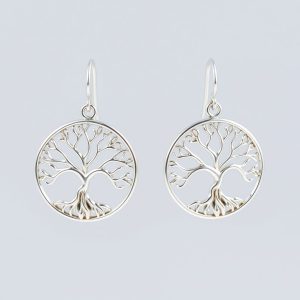 boucle d'oreille arbre de vie argent