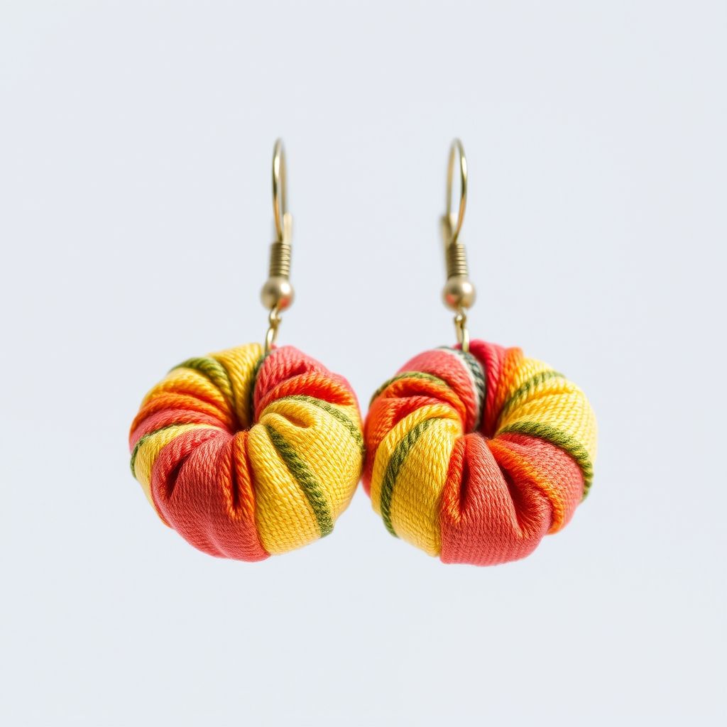 boucle d'oreille tissu