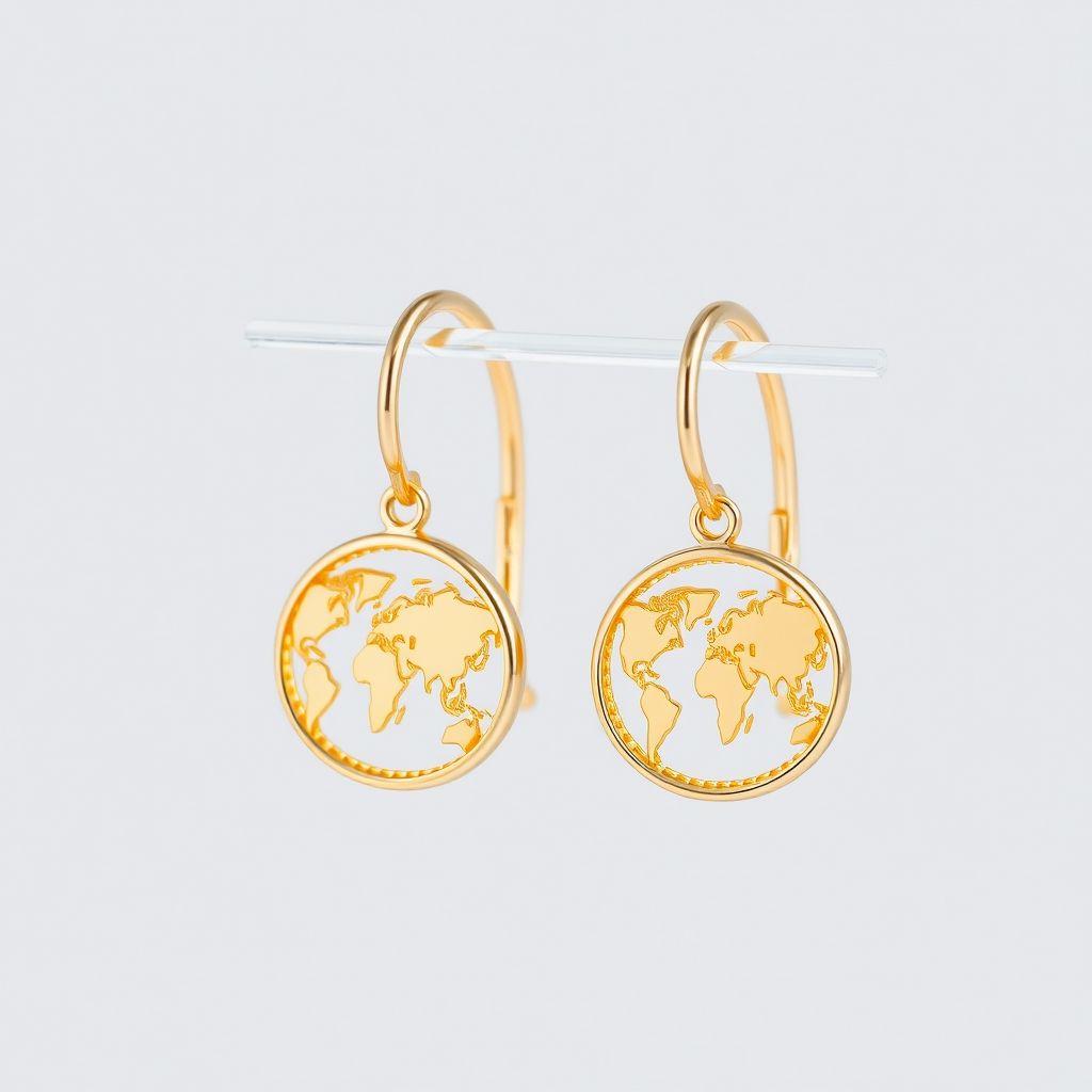 boucle d'oreille voyageuse or