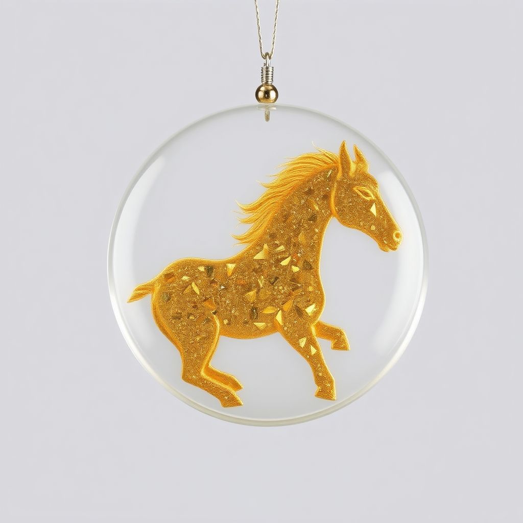 boucle d oreille cheval or