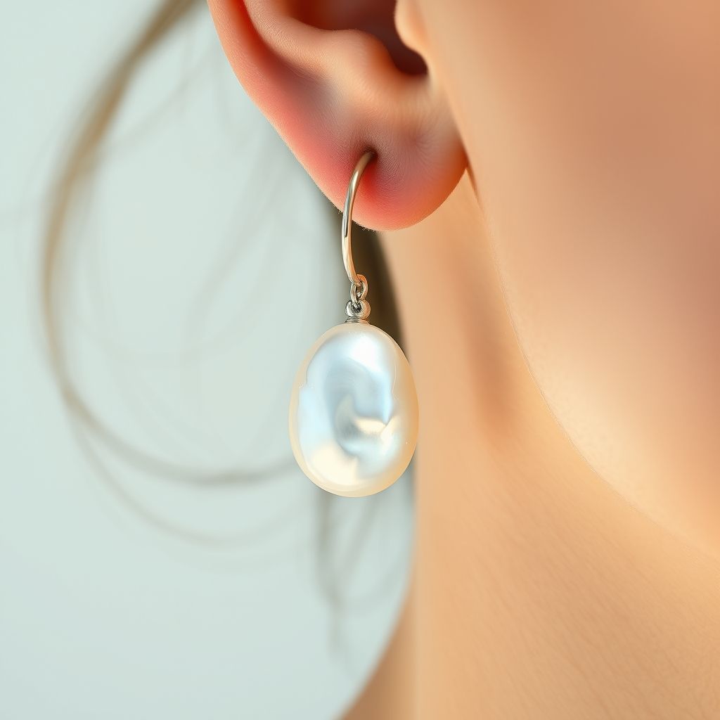 boucle d oreille en nacre - Image 2