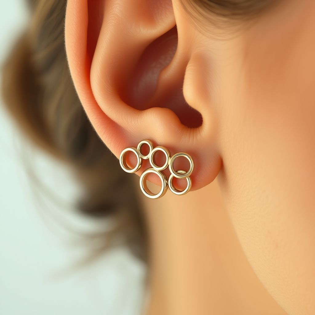 boucle d'oreille 3 trous - Image 2