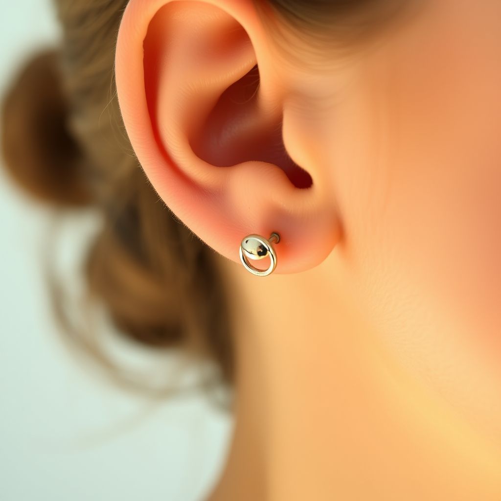 boucle d'oreille a visser fille - Image 2