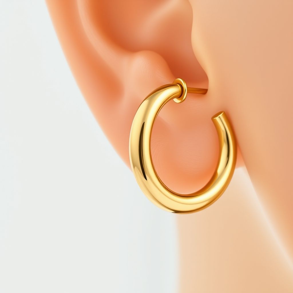 boucle d'oreille dormeuse or 18 carats - Image 2
