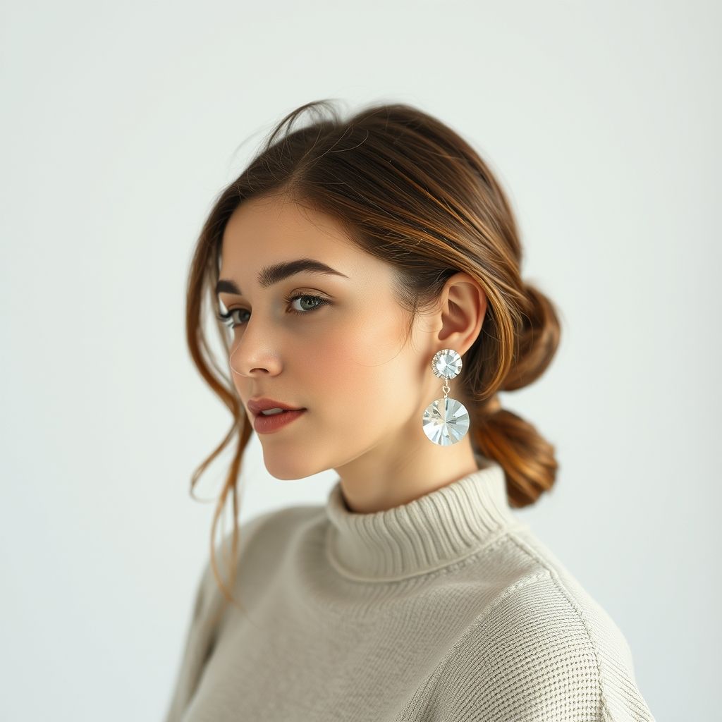 boucle d'oreille sans percage femme - Image 2